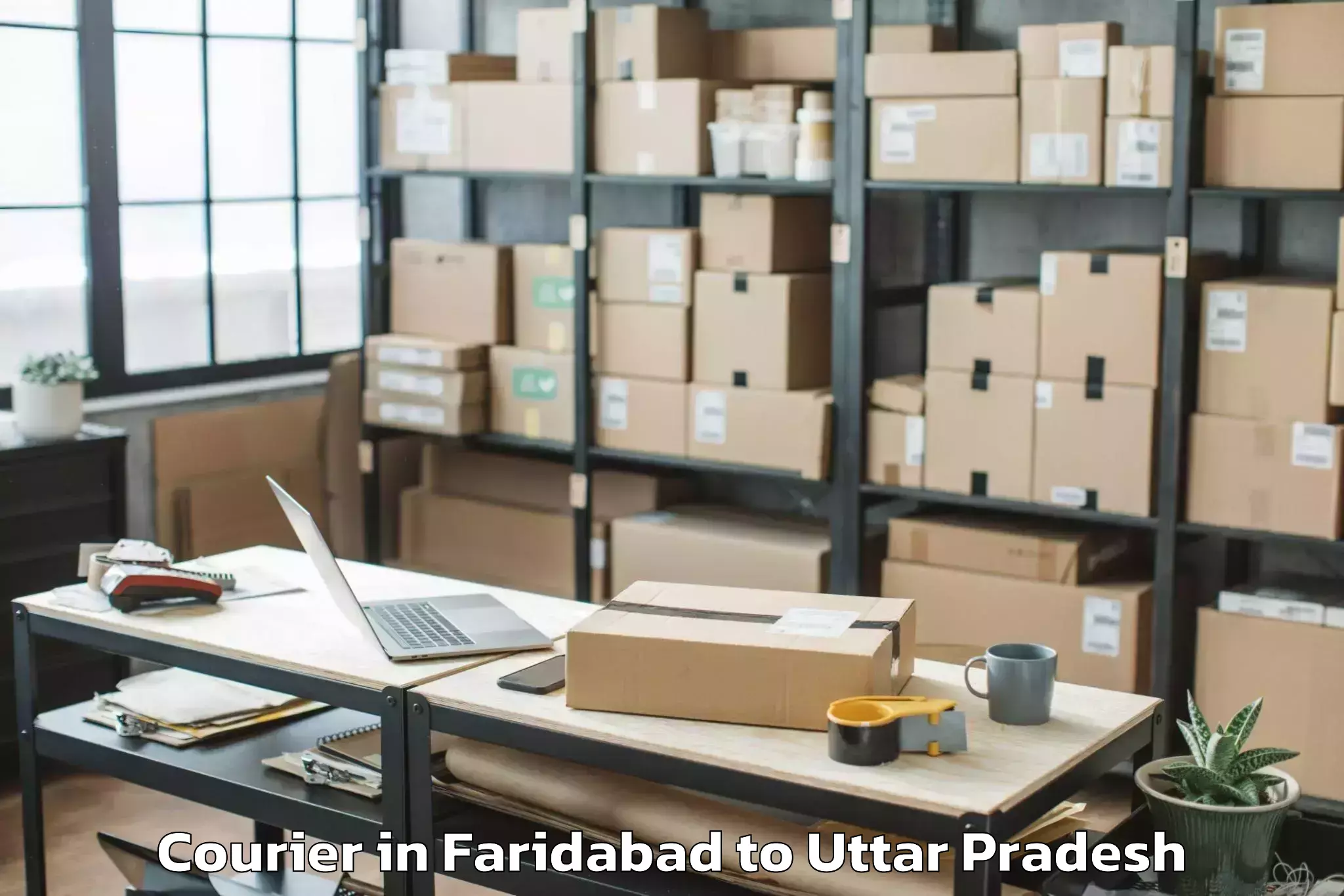 Easy Faridabad to Bangarmau Courier Booking